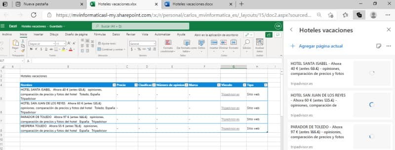 Exportar una colección a Excel